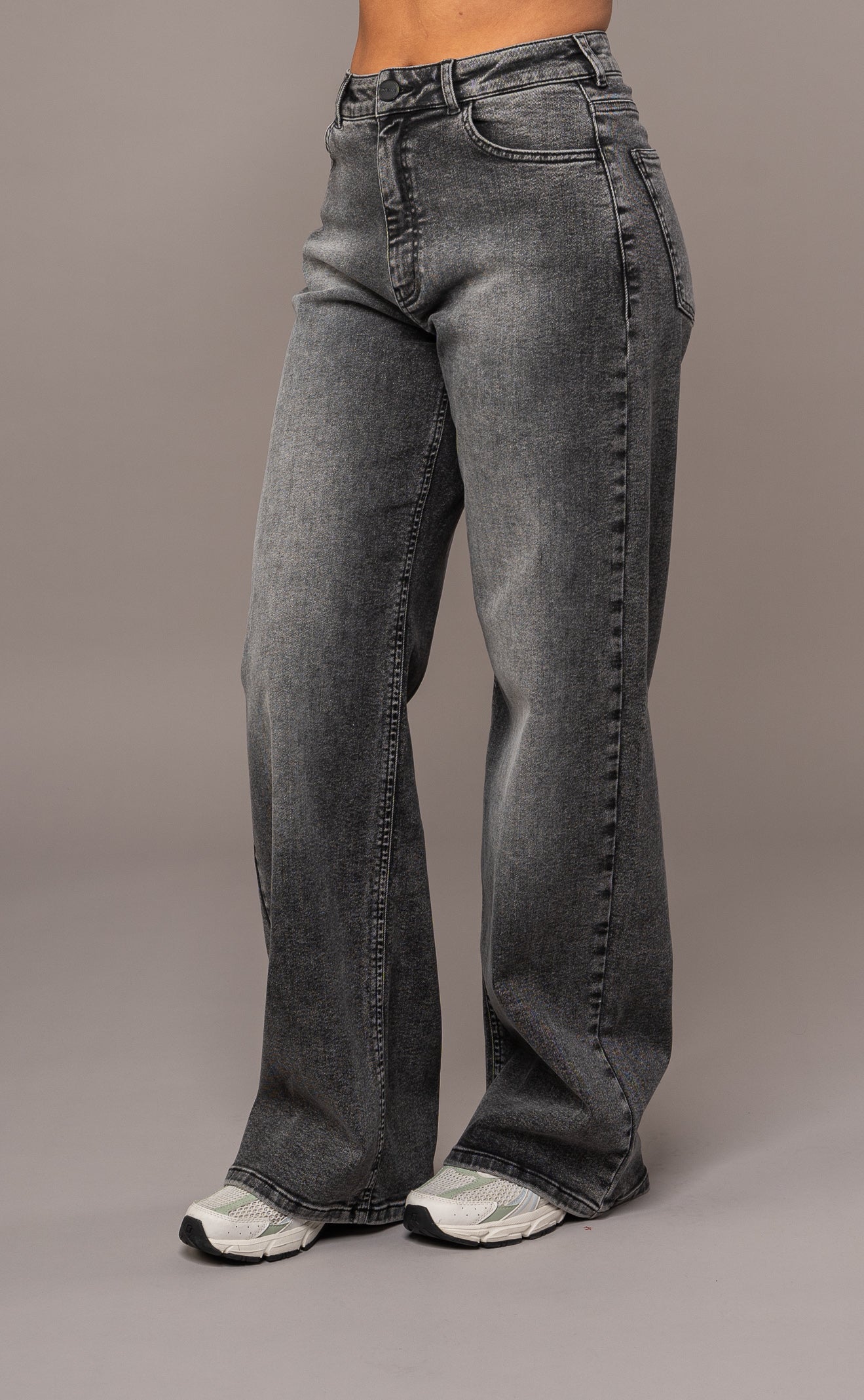 Womens Baggy Fitjeans - Heavy Washed Black Baggy FITJEANS